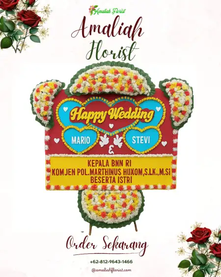 Papan Bunga Pernikahan Selili